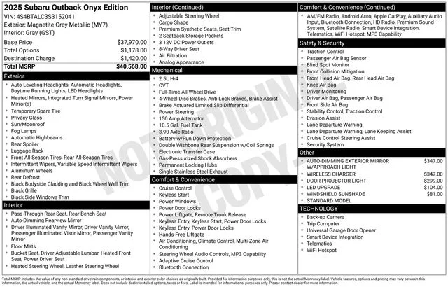 Used 2025 Gray Subaru Onyx Edition image 2
