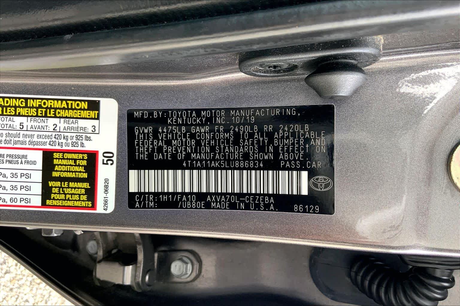 Used 2020 Predawn Gray Mica Toyota L image 36