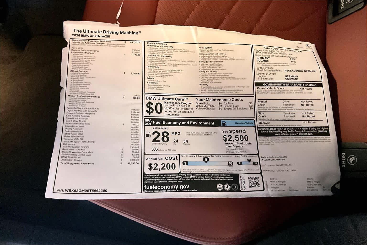 New 2026 Alpine White BMW xDrive28i image 19