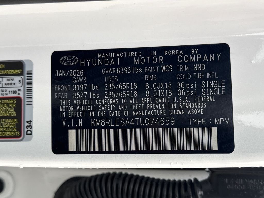 New 2026 White Hyundai SEL image 30