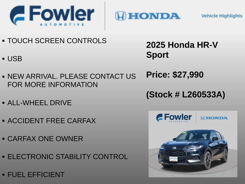 Used 2025 Crystal Black Pearl Honda Sport image 8