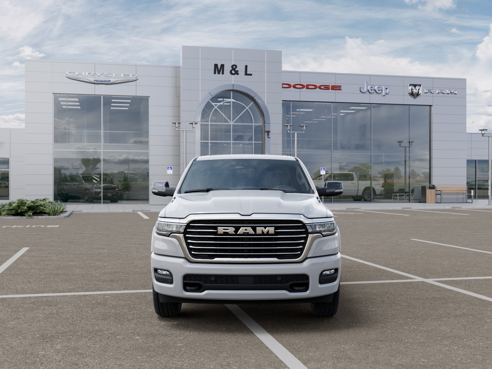New 2026 Bright White Clear-Coat Exterior Paint RAM Laramie image 32