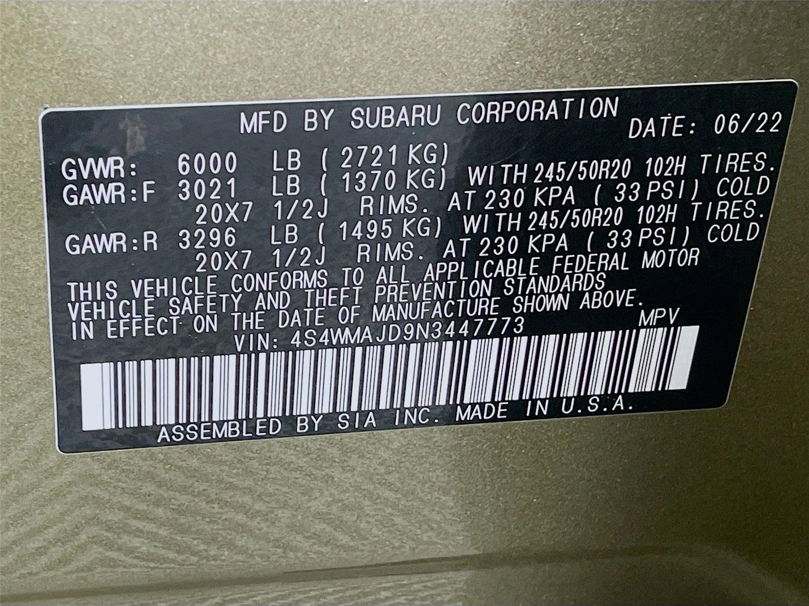 Used 2022 Autumn Green Metallic Subaru Onyx Edition image 37