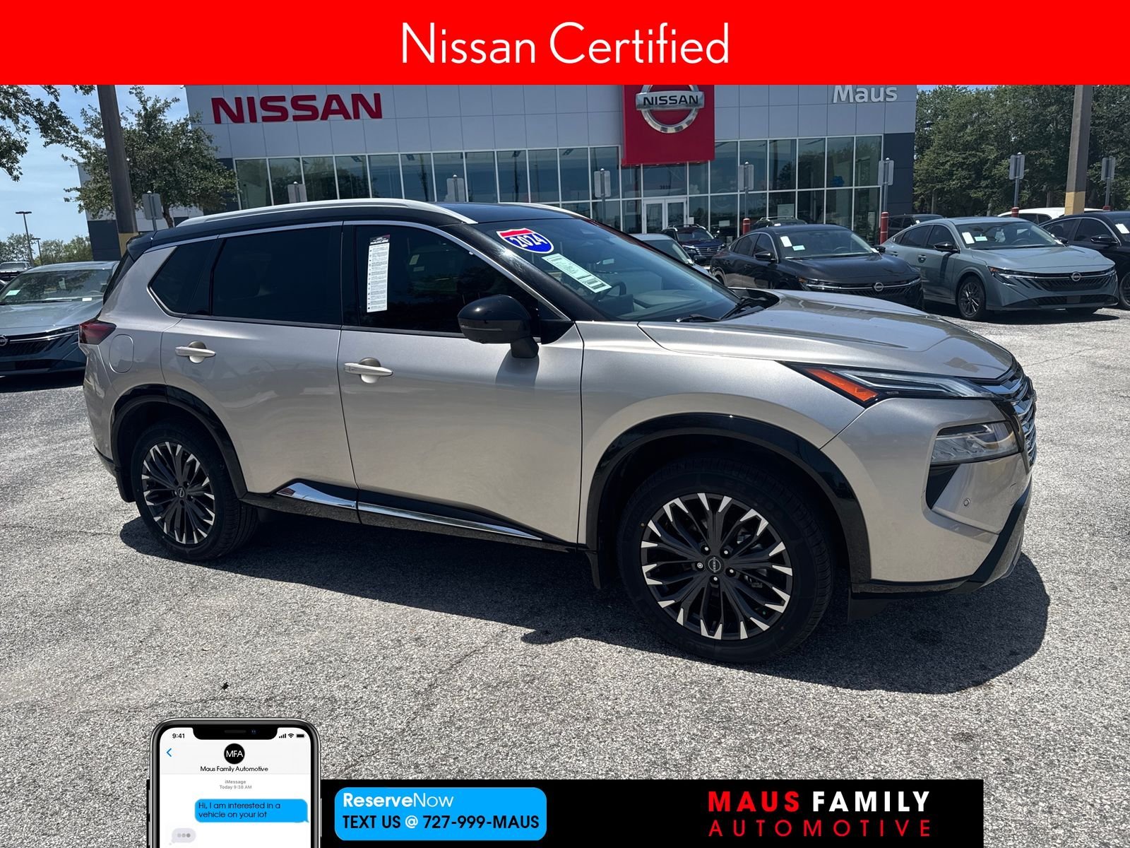 Certified Used 2024 Gold Nissan Platinum image 1
