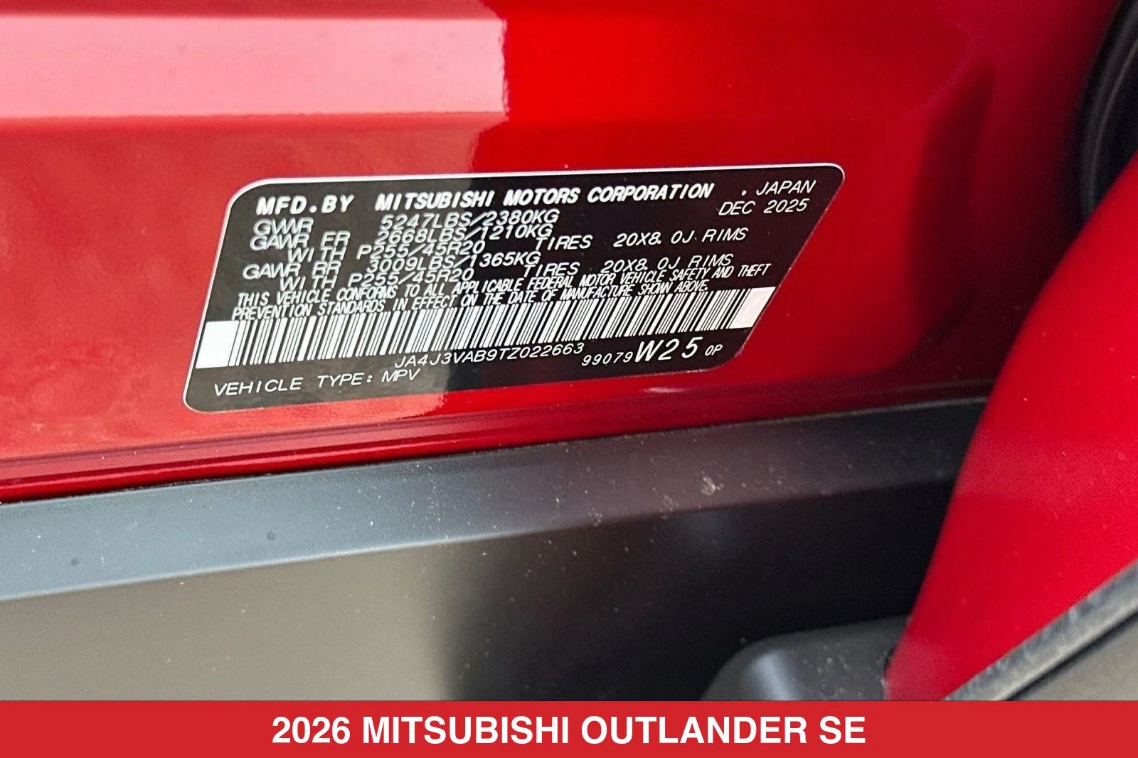 New 2026 Red Mitsubishi SE image 28