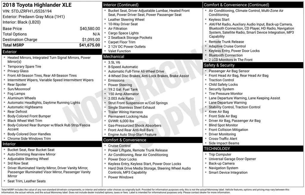 Used 2018 Predawn Gray Mica Toyota XLE image 45