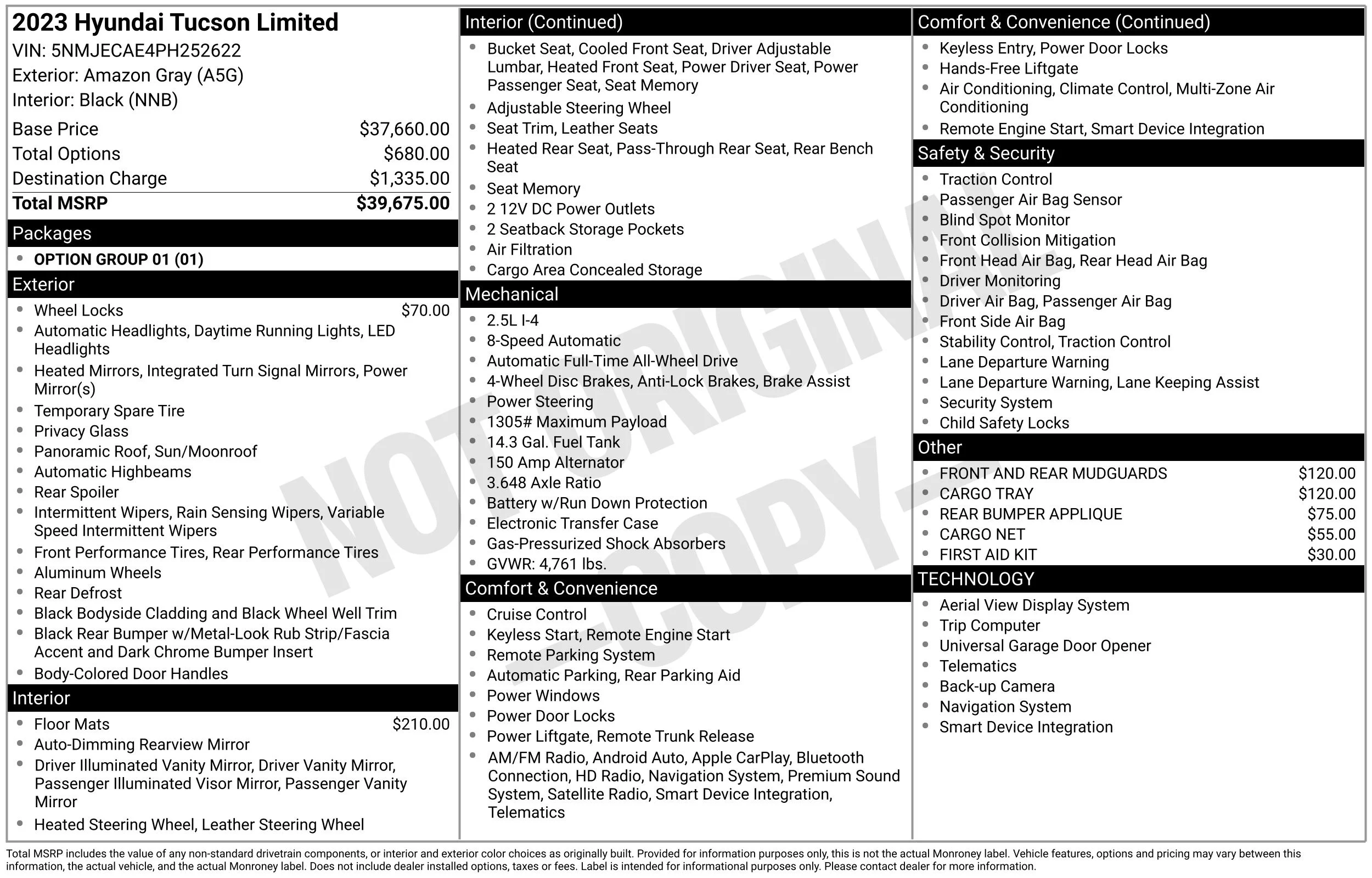 Used 2023 Amazon Gray Hyundai Limited image 46