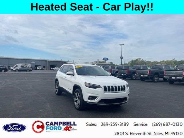 Used 2020 Bright White Clearcoat Jeep Limited image 1