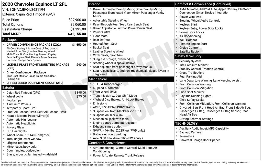 Used 2020 Red Chevrolet LT image 4