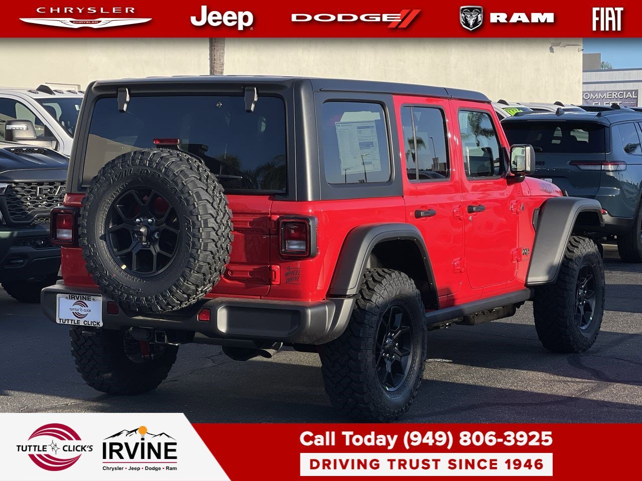 New 2026 Firecracker Red Clear-Coat Exterior Paint Jeep Willys image 6