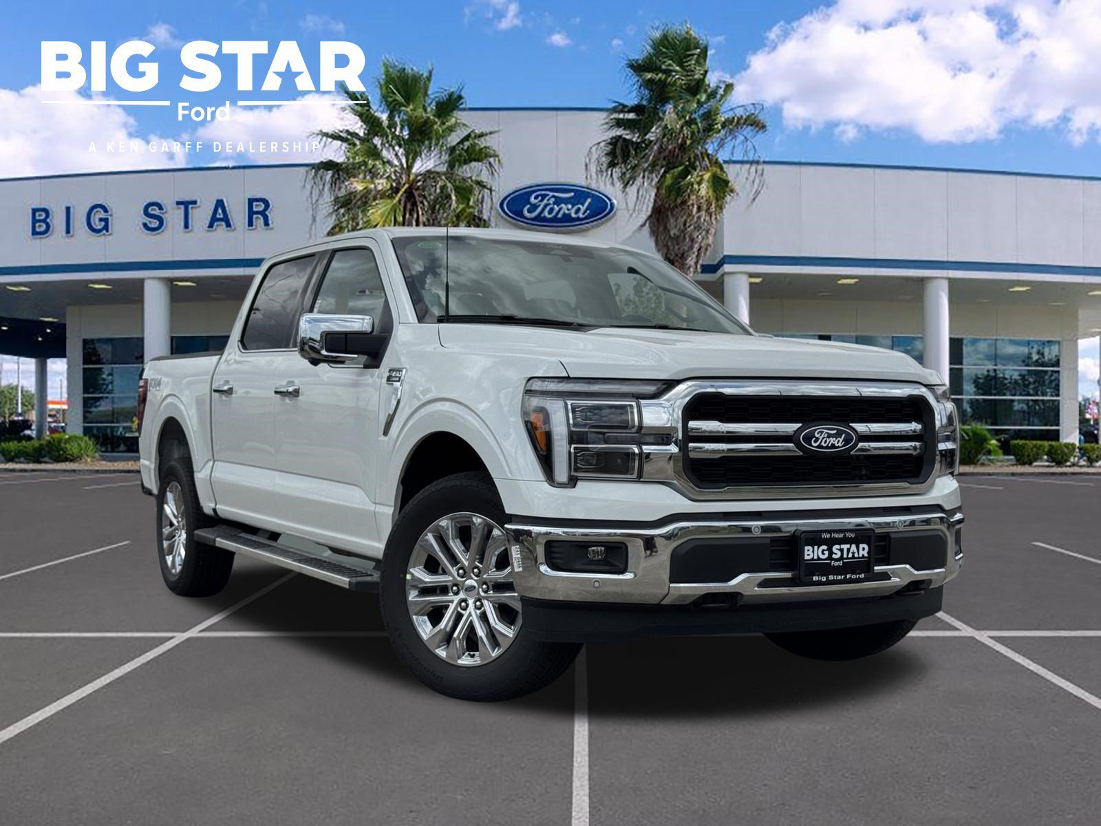New 2026 Star White Metallic Tri-Coat Ford LARIAT image 1