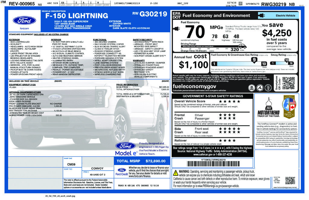 Used 2024 Oxford White Ford Flash image 3