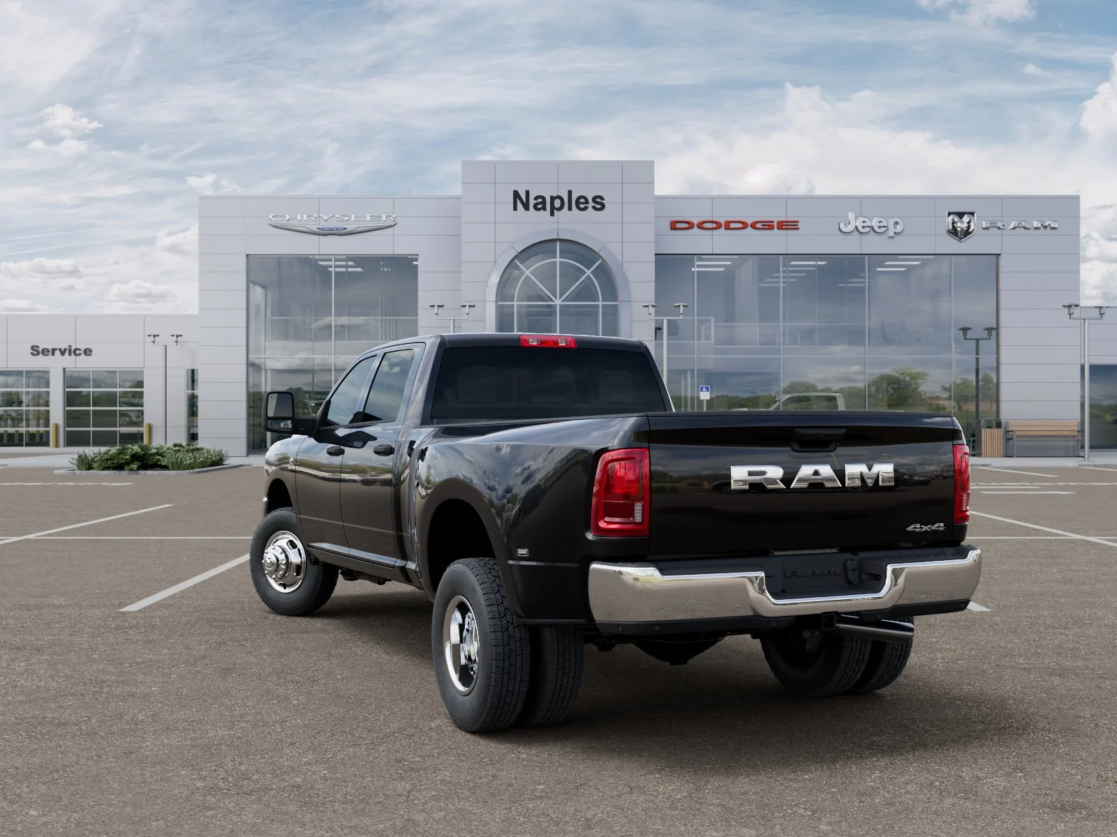 New 2026 Diamond Black Crystal Pearl-Coat Exterior Paint RAM Tradesman image 3