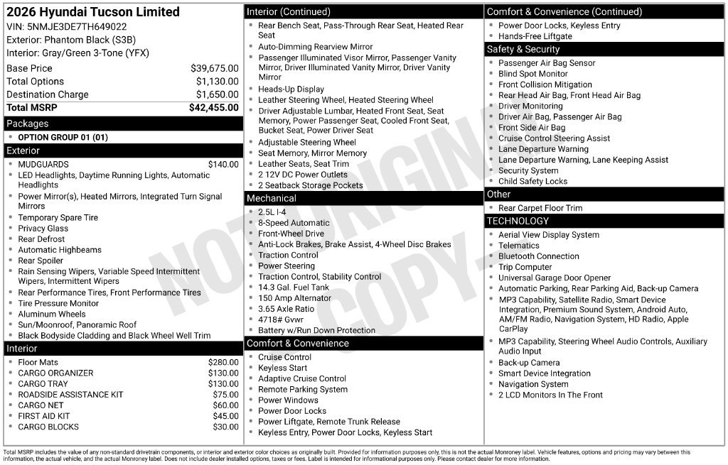 Used 2026 Black Hyundai Limited image 22