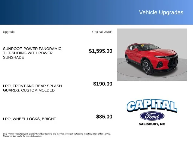 Used 2021 Red Chevrolet RS image 2