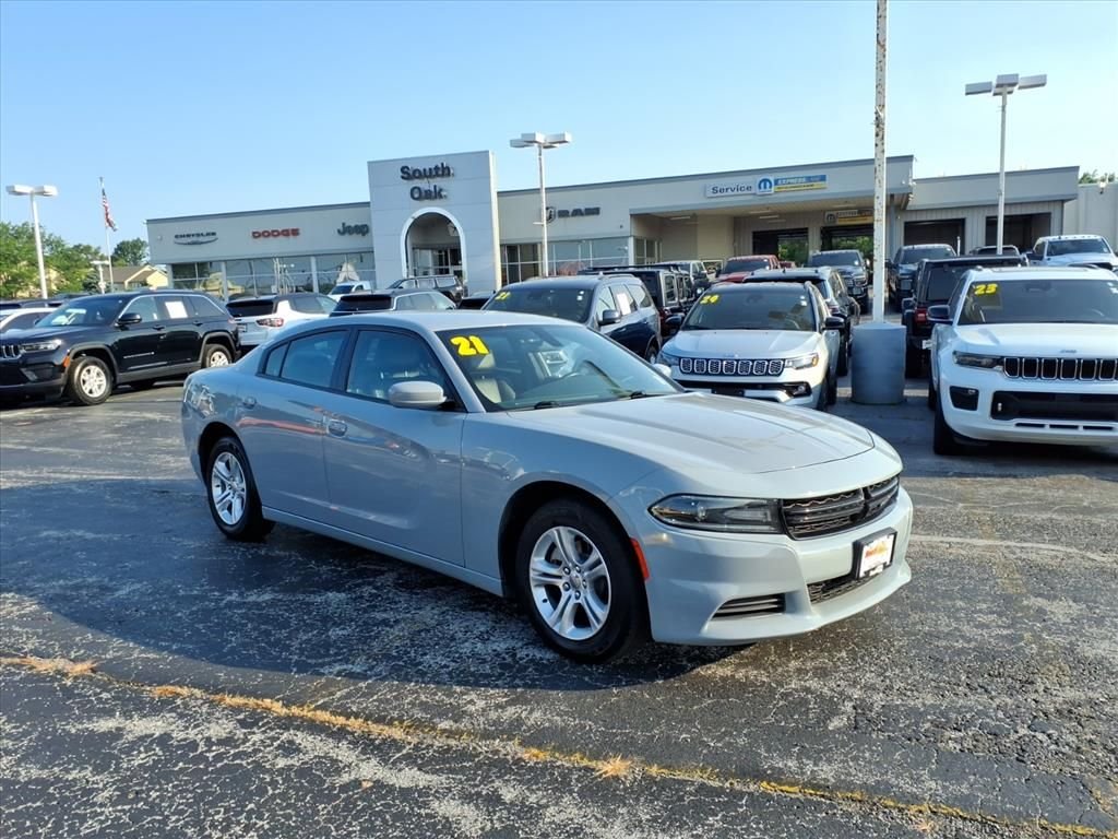 Certified Used 2021 Gray Dodge SXT image 1