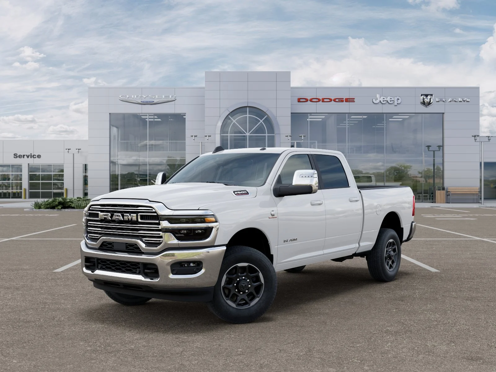 New 2026 Bright White Clear-Coat Exterior Paint RAM Laramie image 57