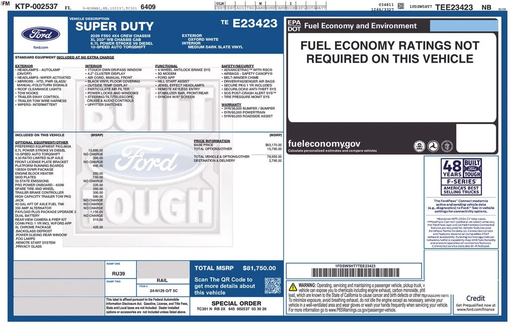 2026 Ford F-550 Super Duty Chassis Cab XL - Photo 8
