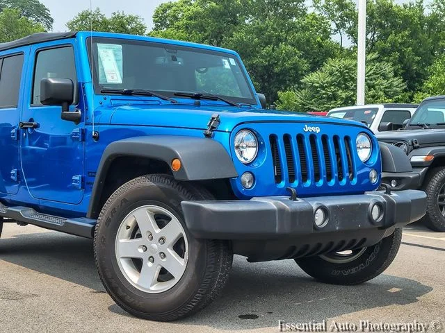 Used 2016 Blue Jeep Unlimited Sport image 2