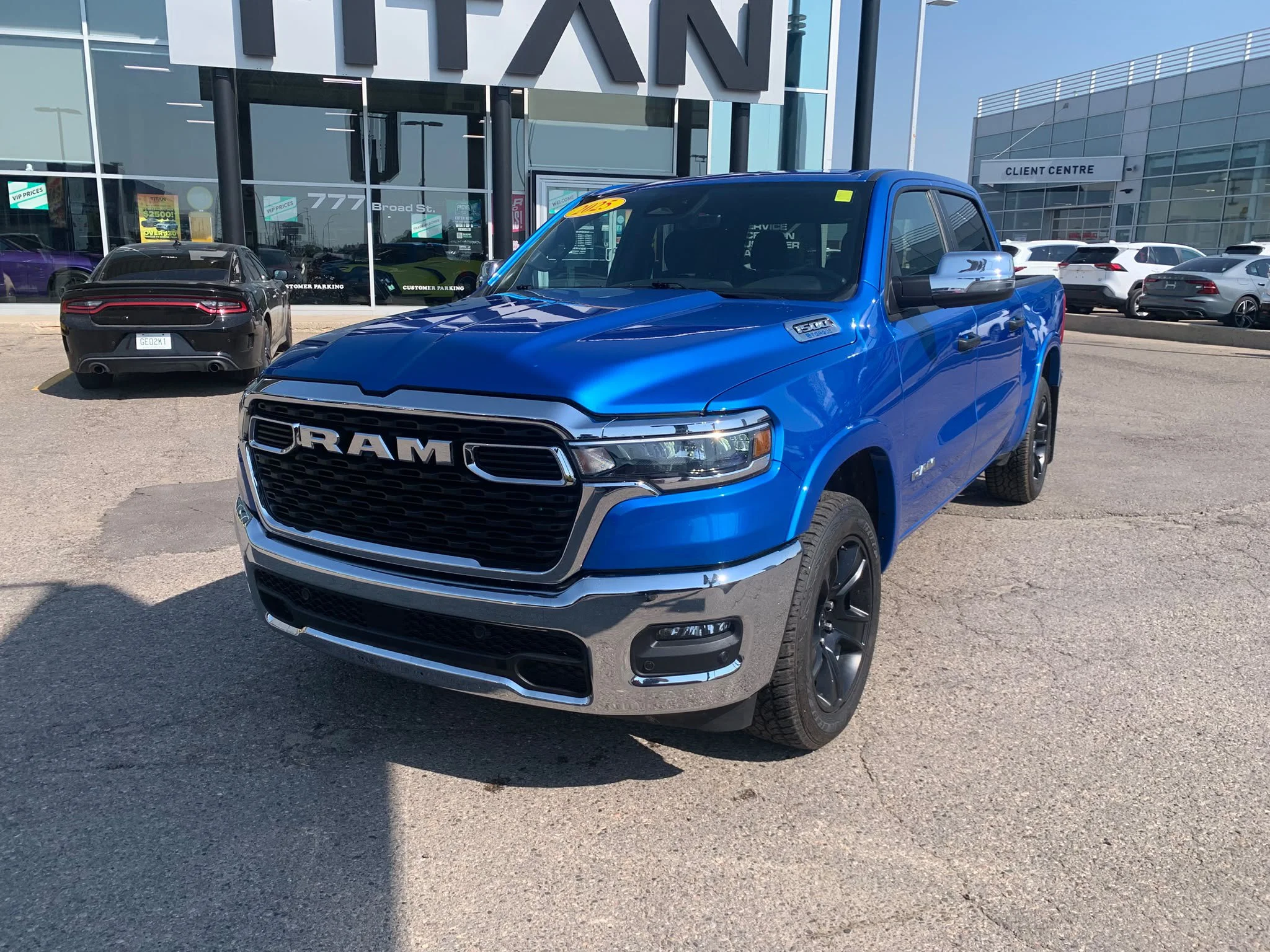 Certified Used 2025 Hydro Blue Pearl Ram Big Horn 4x4*6 Pass | Adaptive Cruise | Remote Start | Htd Seats | Htd Wheel | Lane Keep Assist image 3