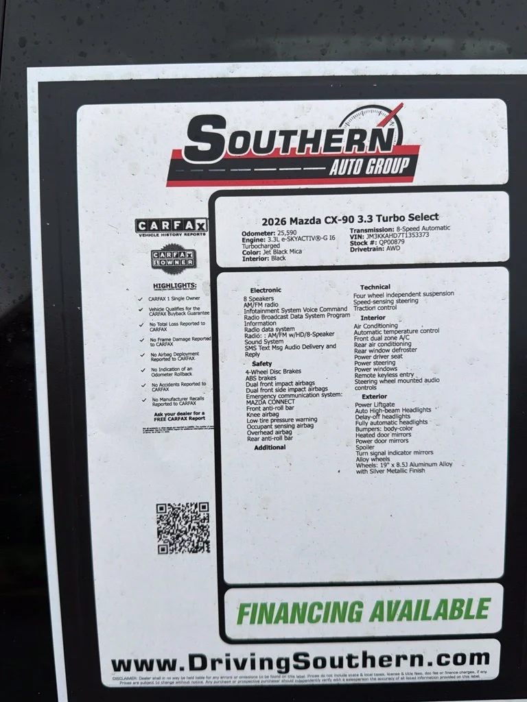Used 2026 Black Mazda 3.3 Turbo Select image 15