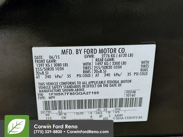 Used 2016 Shadow Black Ford Limited image 34