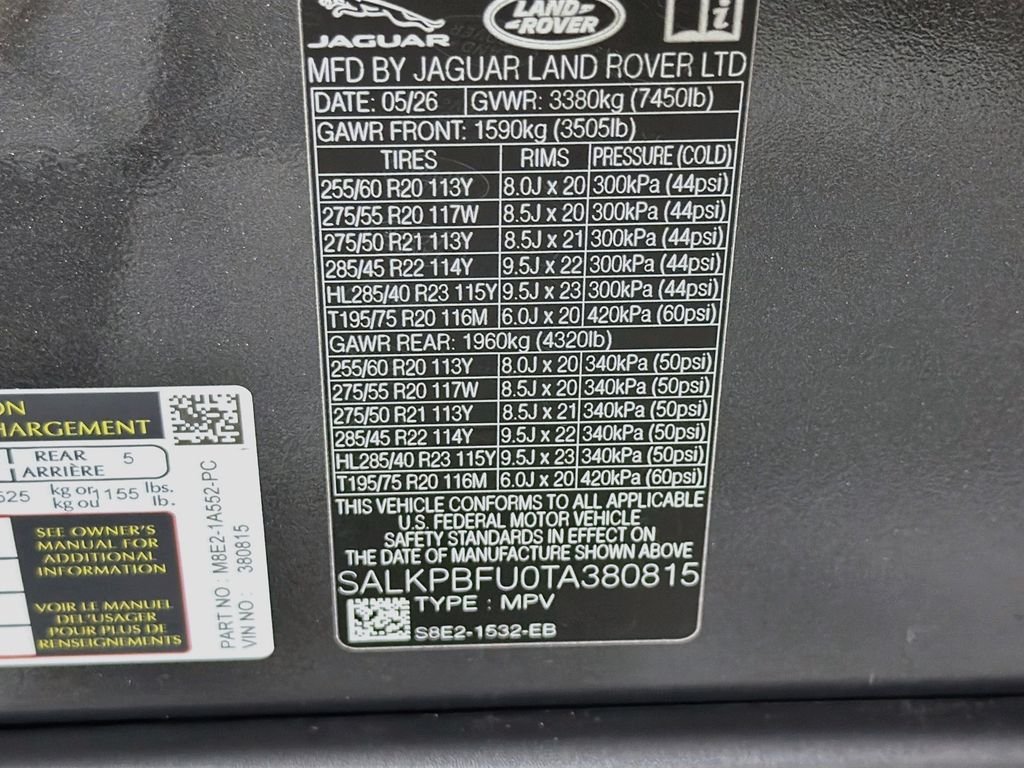 New 2026 Carpathian Grey Land Rover SE 7 Seats image 34