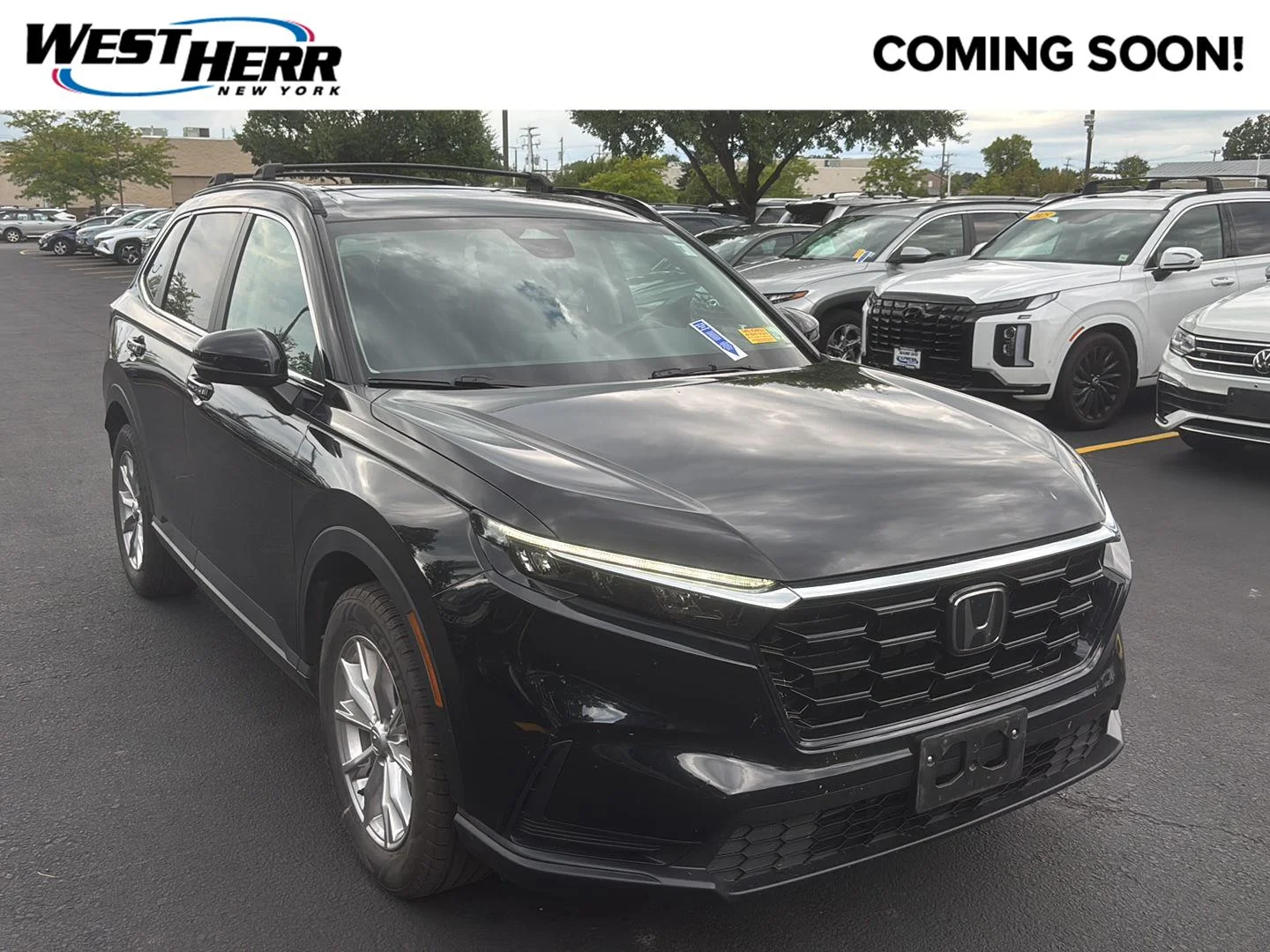 Used 2024 Crystal Black Pearl Honda EX image 1
