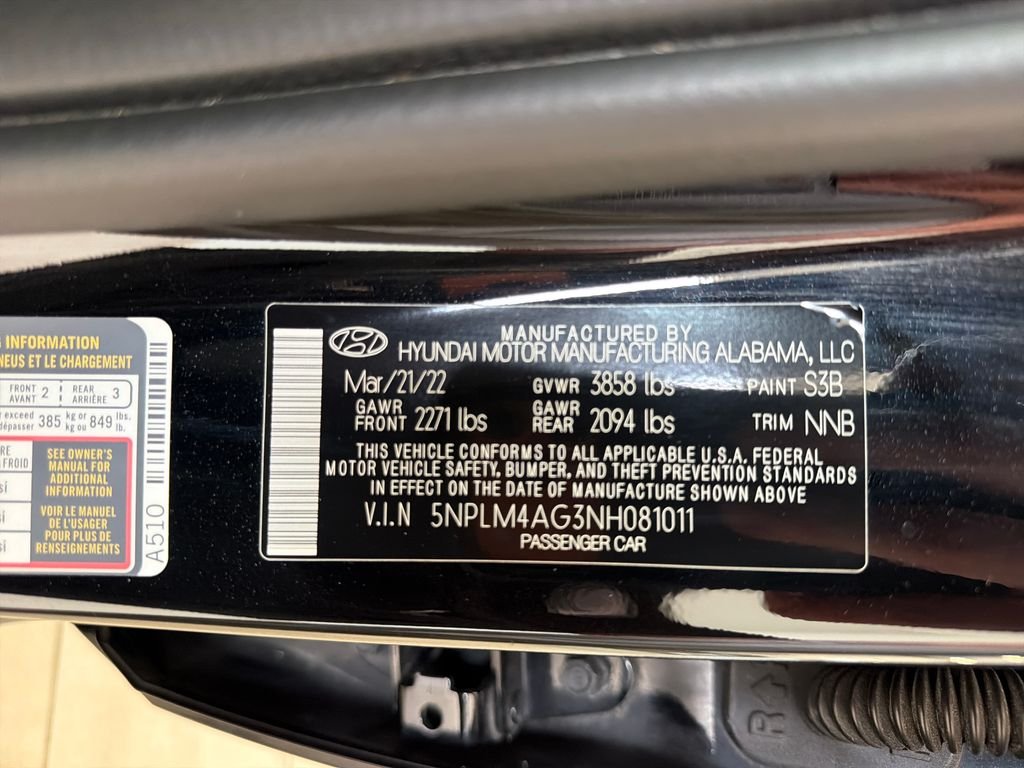 Used 2022 Black Hyundai SEL image 12
