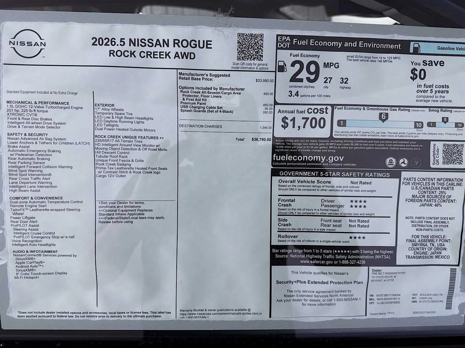 New 2026 Boulder Gray Pearl Nissan Rock Creek® image 6