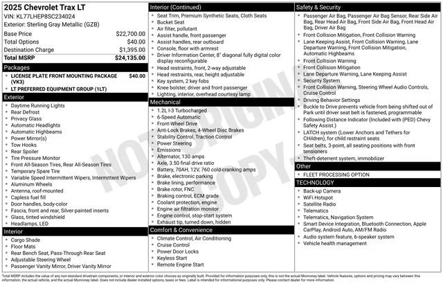 Used 2025 Sterling Gray Metallic Chevrolet LT image 5