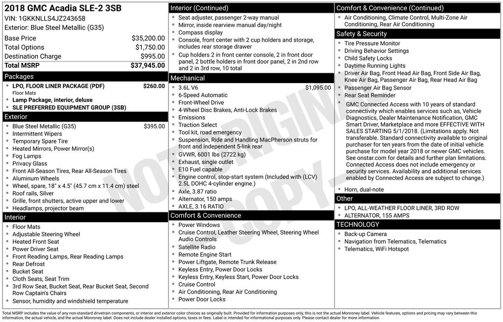 Used 2018 Blue GMC SLE-2 image 6