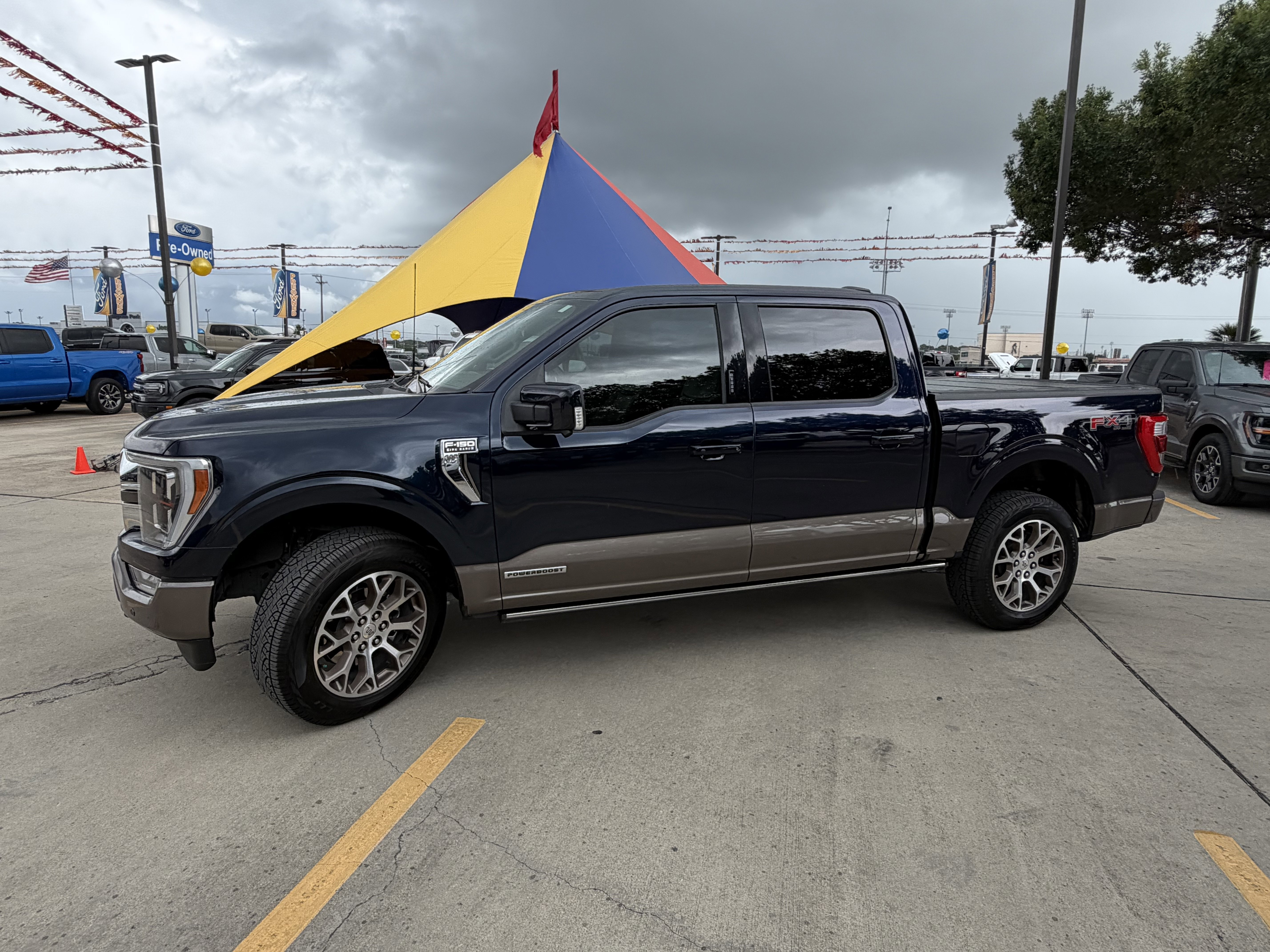 Used 2023 Antimatter Blue Metallic Ford King Ranch PowerBoost image 10