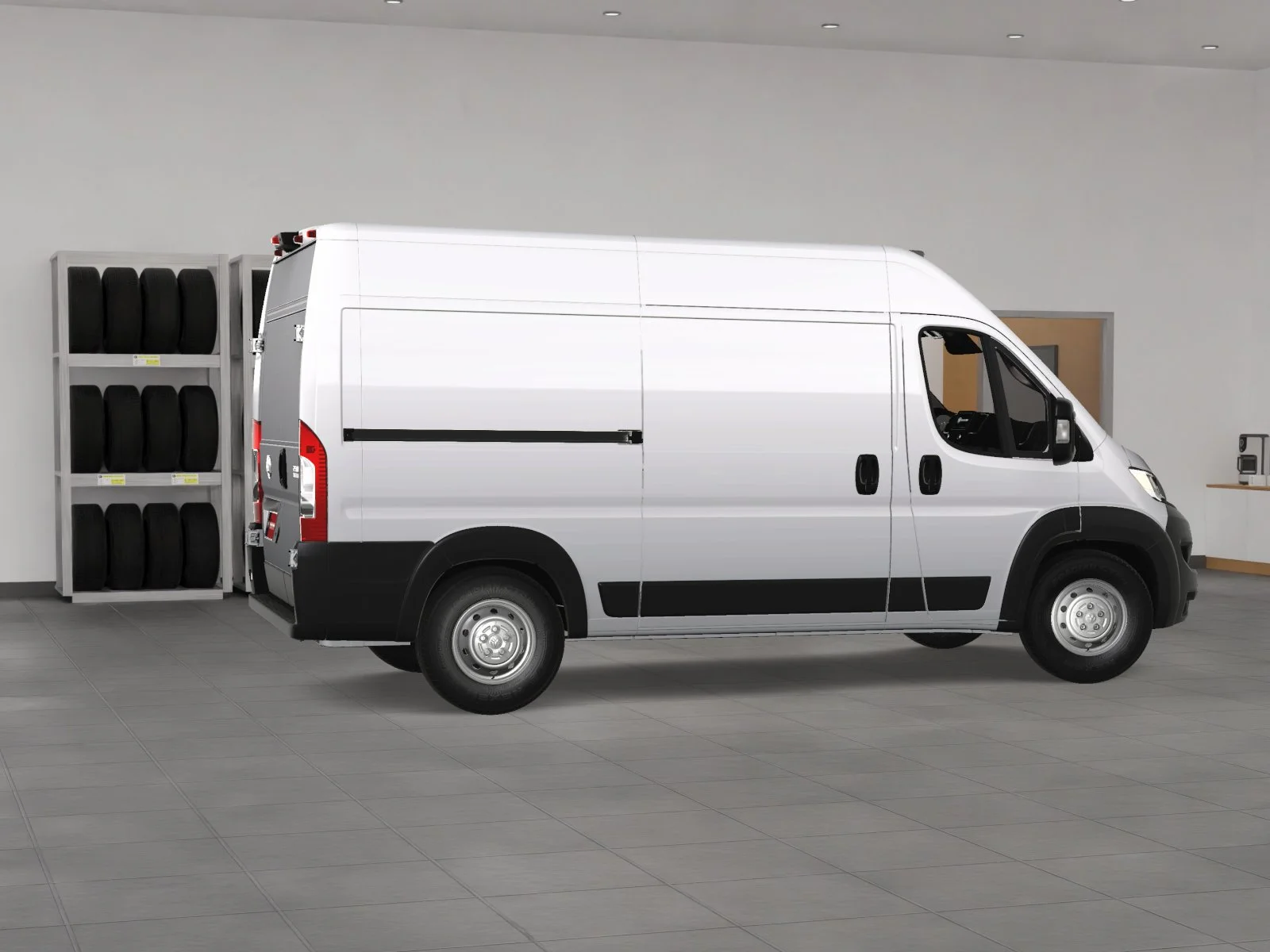 New 2024 Bright White Clearcoat RAM High Roof image 6