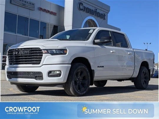 New 2026 White RAM Sport - - Sport Level 1 Equip Grp - Night Edition - 19-Spkr H/K Sound - 14.4 Uconnect Nav & More! image 1