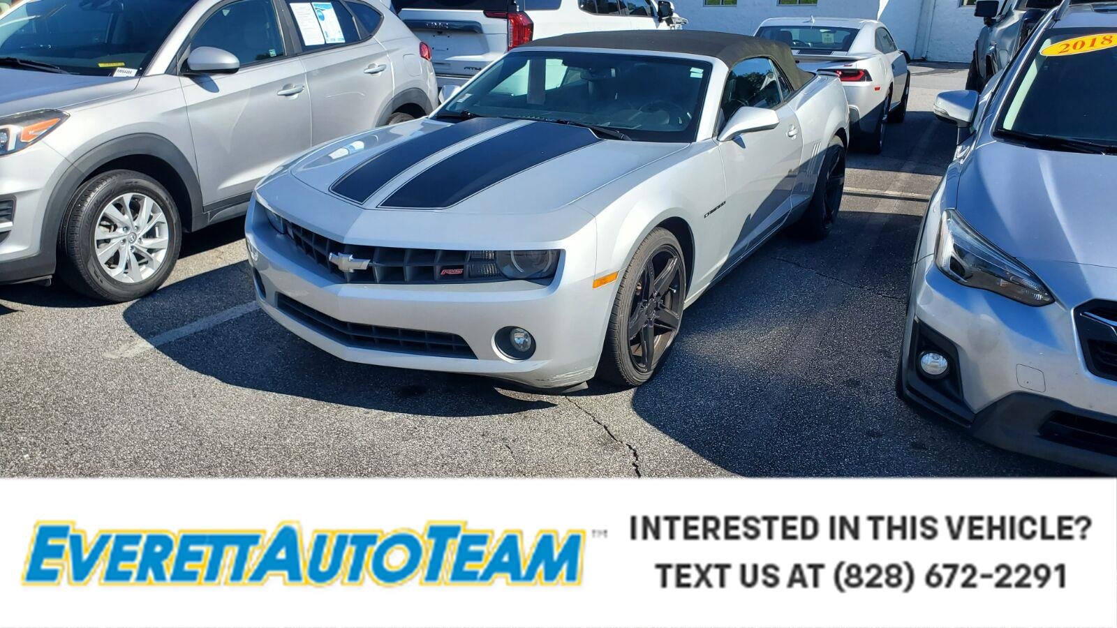 Silver Ice Metallic 2012 Chevrolet Camaro Convertible Rear-Wheel Drive 