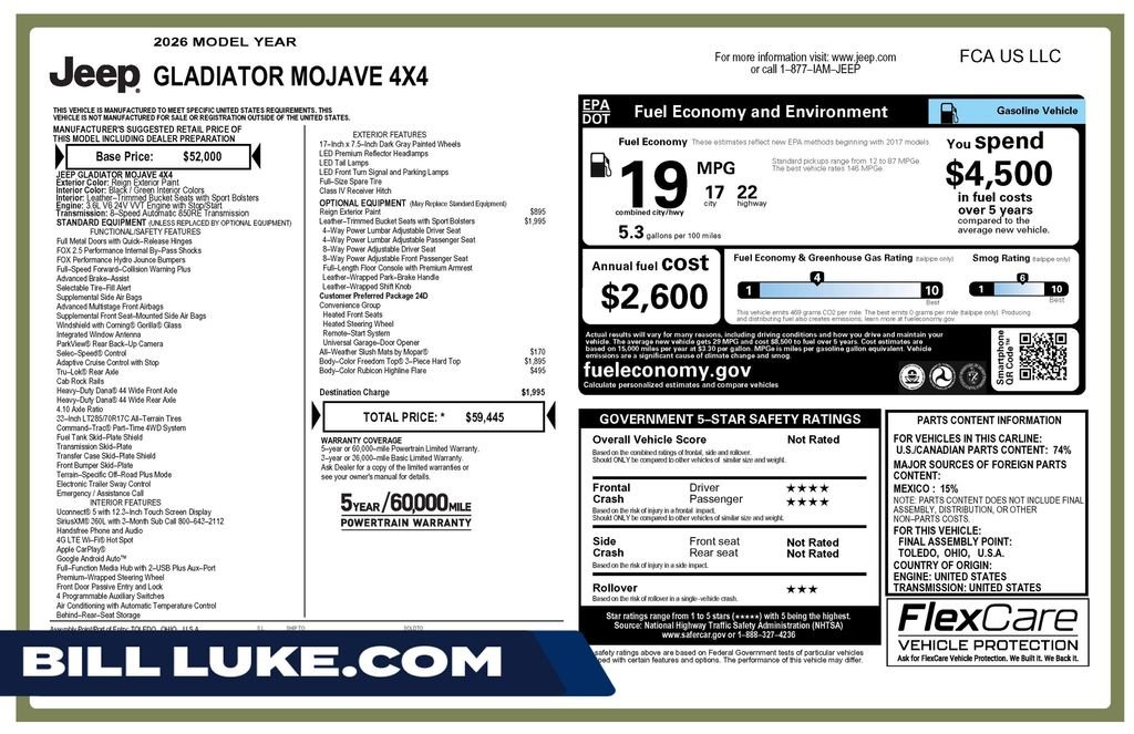 Certified Used 2026 Reign Jeep Mojave image 1