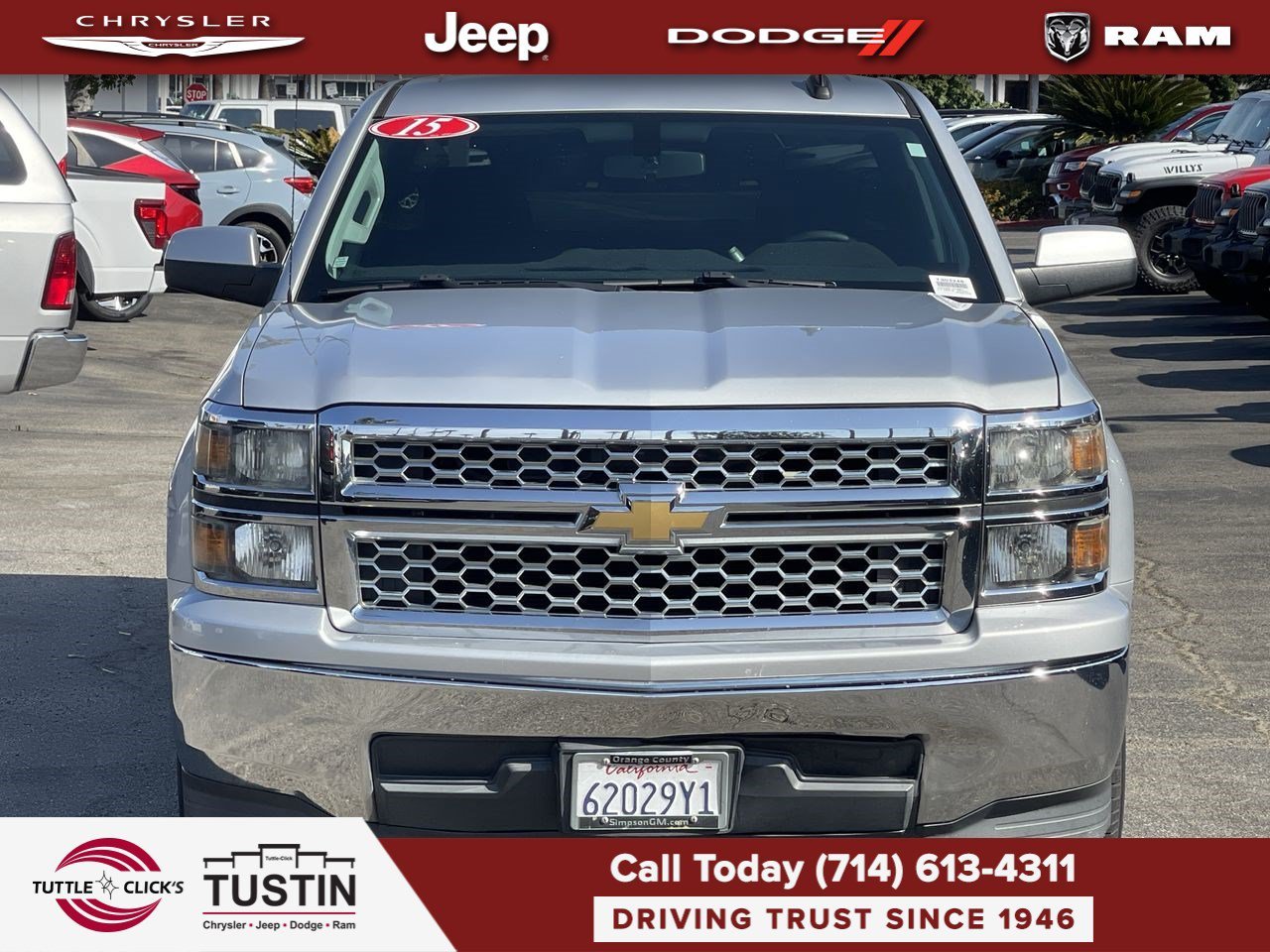 Used 2015 Silver Ice Metallic Chevrolet LT image 2