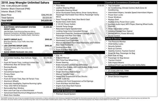 Used 2018 Black Jeep Unlimited Sahara image 33
