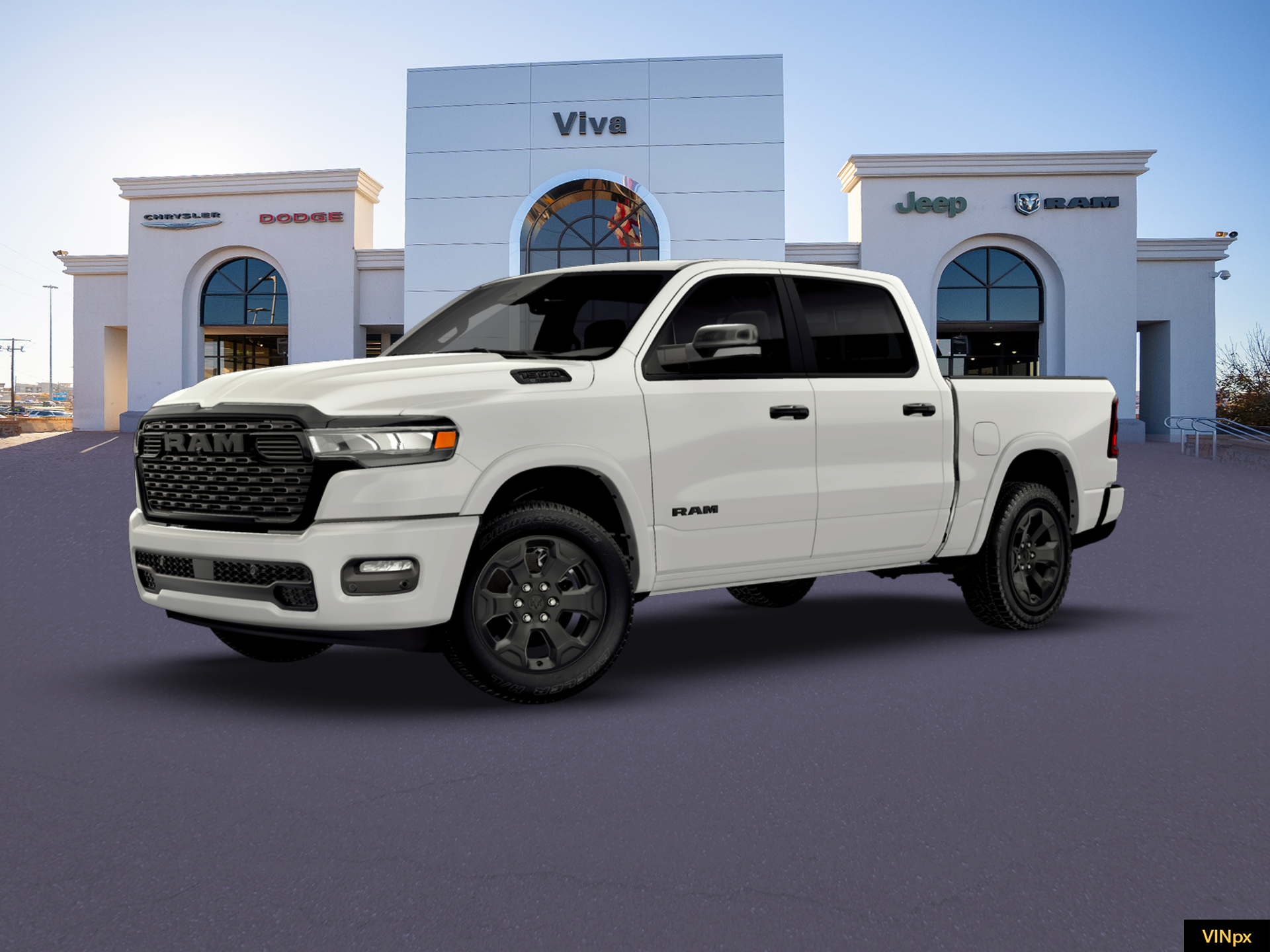 New 2026 Bright White Clear-Coat Exterior Paint RAM Big Horn/Lone Star image 2