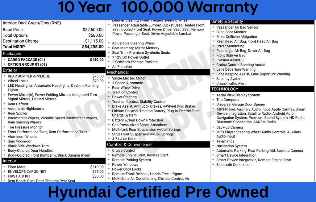 Certified Used 2023 Green Hyundai Limited image 9