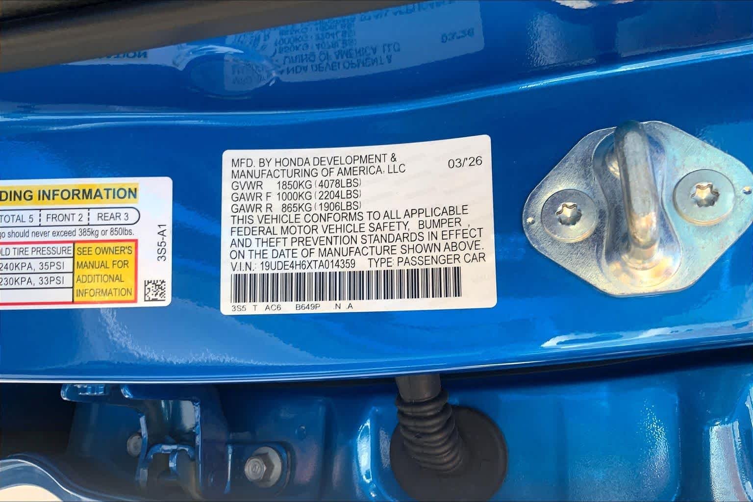 Used 2026 Double Apex Blue Pearl Acura w/A-Spec Technology Package image 35