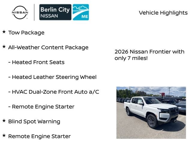 New 2026 Glacier White Nissan Crew Cab SV image 7