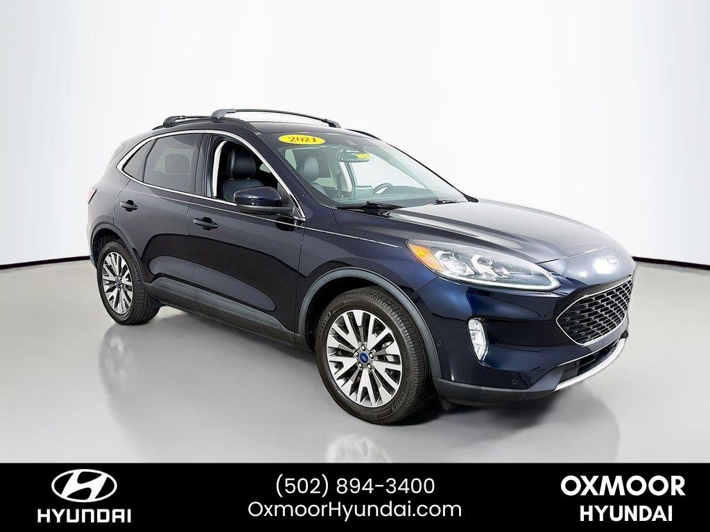 Used 2021 Antimatter Blue Metallic Ford Titanium image 1