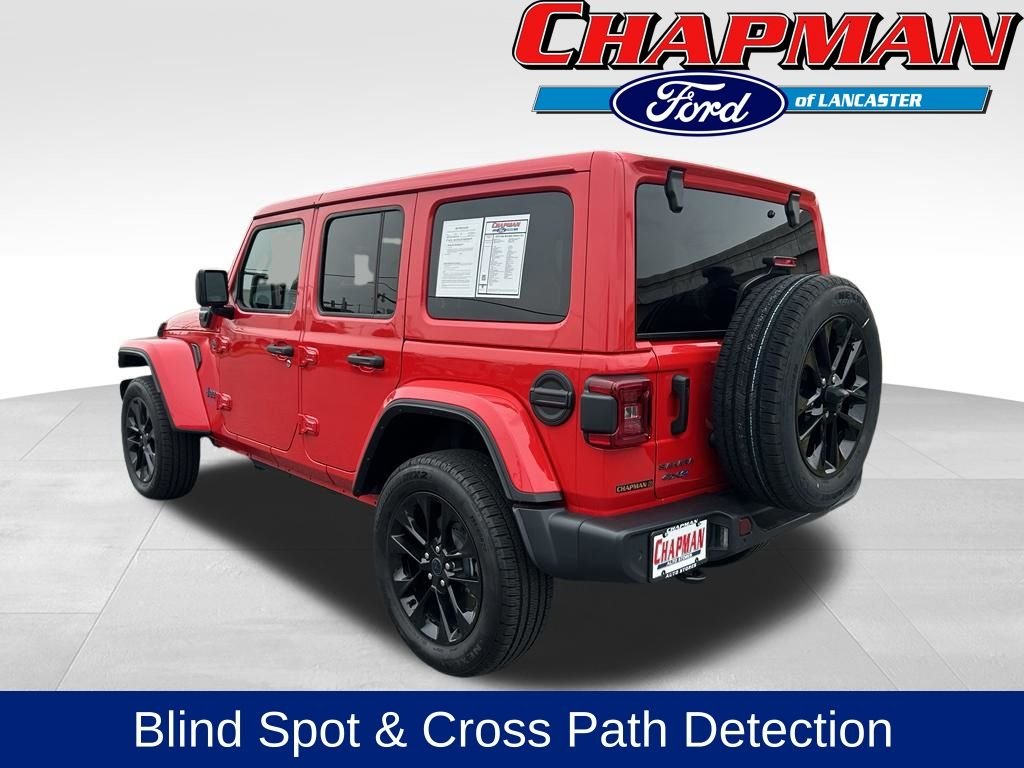Used 2025 Firecracker Red Clearcoat Jeep Sahara 4xe image 3