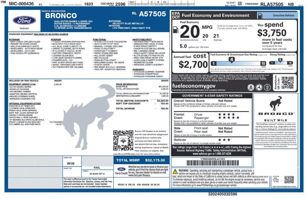 Used 2024 Blue Ford Outer Banks image 25