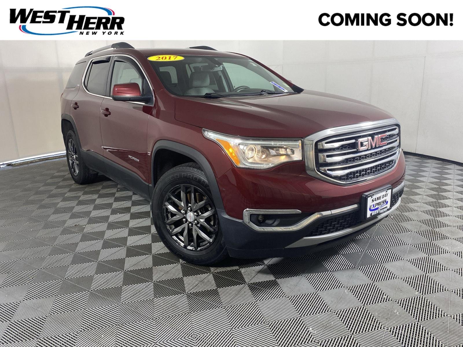 Used 2017 Crimson Red Tintcoat GMC SLT image 1