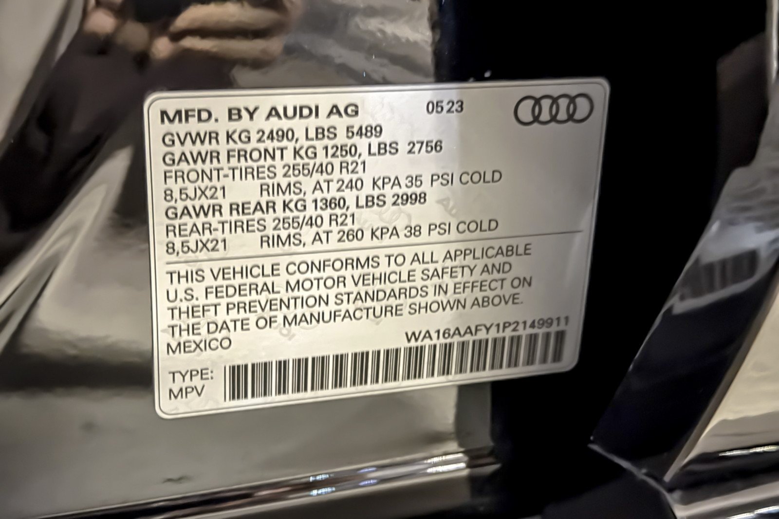 Used 2023 Mythos Black Metallic Audi S line Prestige 45 TFSI quattro image 26