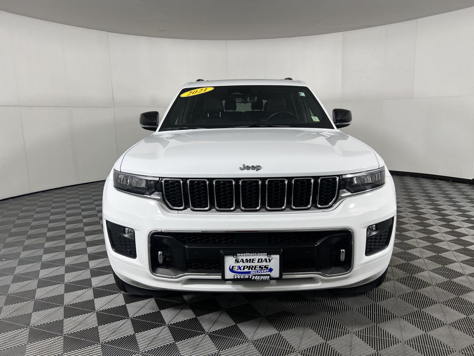Used 2021 Bright White Clearcoat Jeep Overland image 3