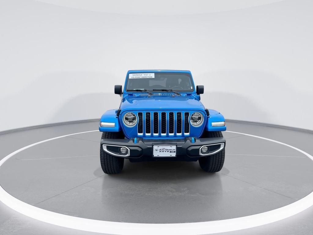 Used 2022 Blue Jeep Unlimited Sahara 4xe image 3